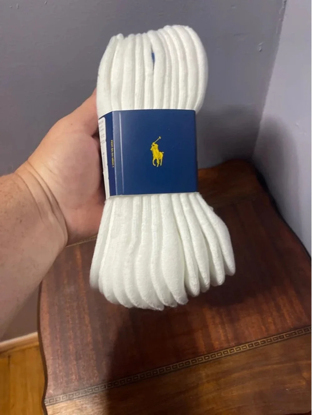 New 6 pair pack Polo Ralph Lauren mens no show socks white size 6-12.5 [COPY]
